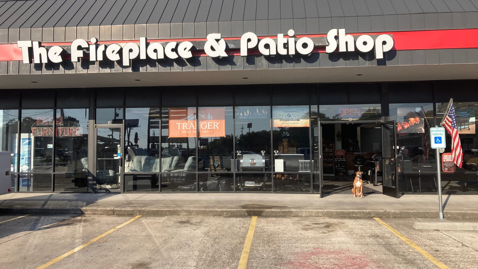 The Fireplace and Patio Shop storefront in Conroe